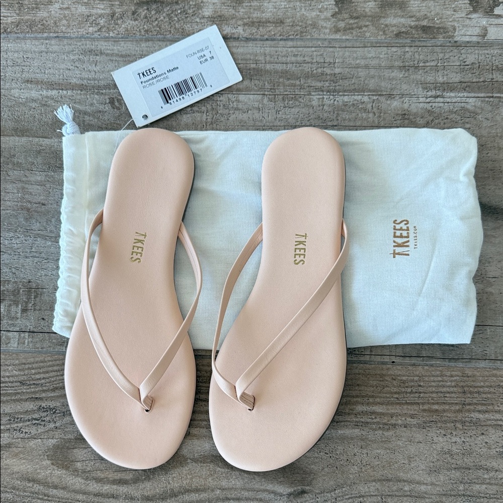 TKEES Blush Nude Minimalist Thong Sandals